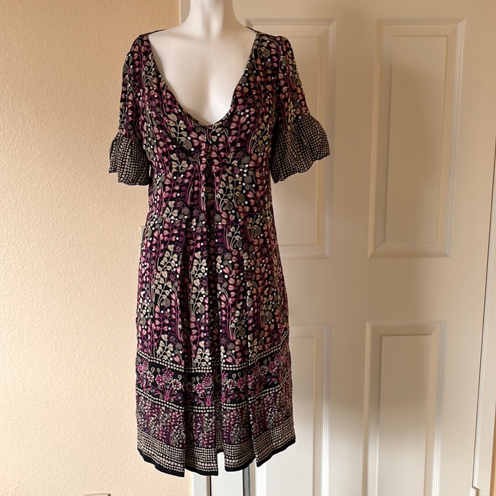 Brand New Max & Co floral silk dress made in Italy size 4